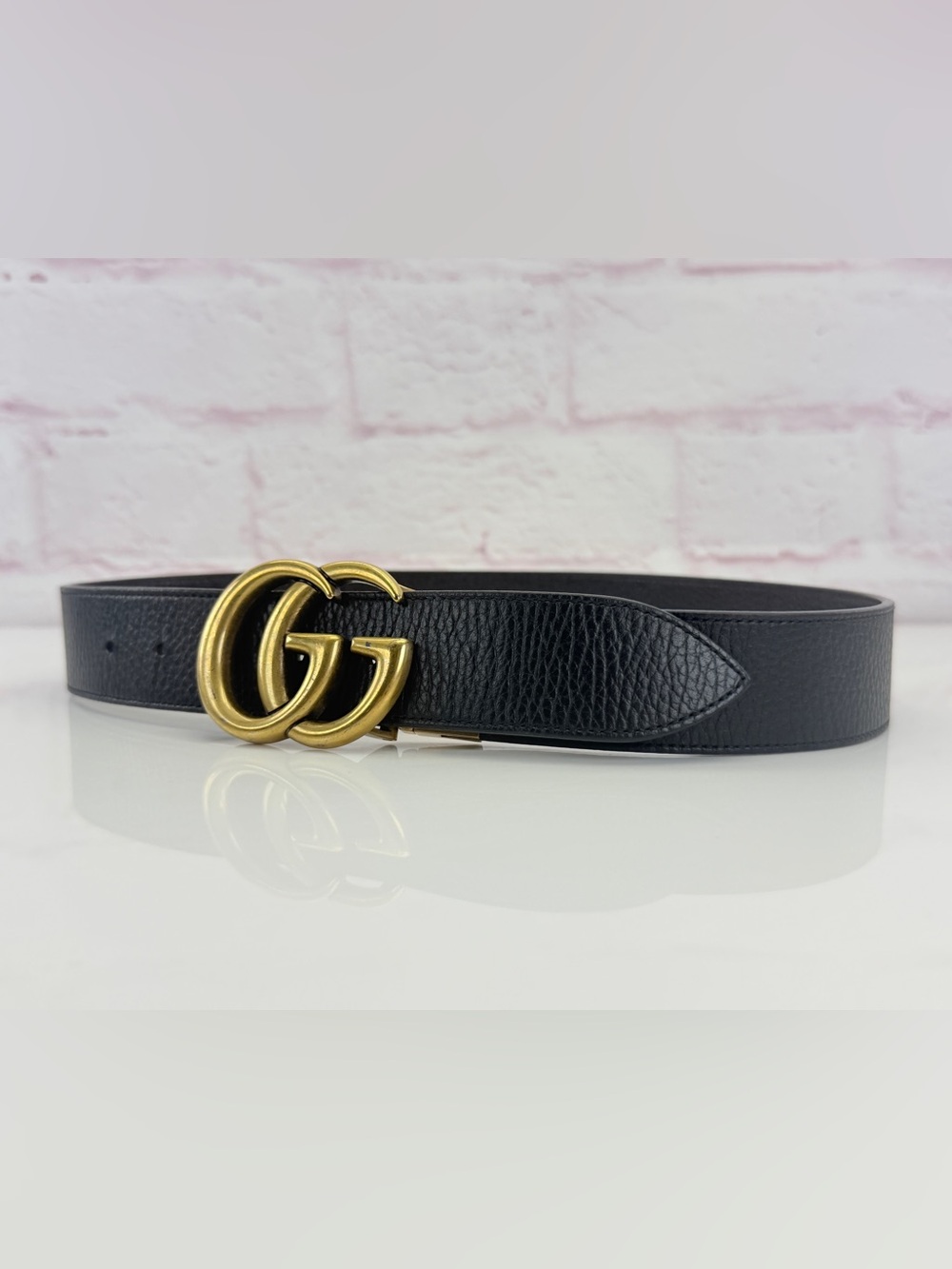 Gucci Reversible Marmont Belt Black/Brown GG 80/32”